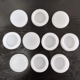 LinaLife 10 Pieces 43mm White Rubber Saving Box Plug Piggy Bank Plug Rubber Piggy Bank Stopper Cover Rubber Round Plug PVC Rubber Money Saving Box Piggy Bank Box Closure Plug Stopper Cover