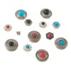 Spritewelry 24 Sets Conchos for Leather Sunflower Decorative Rivets Studs