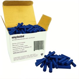 Craytastic! Bulk Unwrapped Crayons (Blue) - Box of 144 Pieces = 48 Full Size for Crafting, Parties, Kids - Broken Crayons, Paperless - Safety Tested Compliant with ASTM D-4236