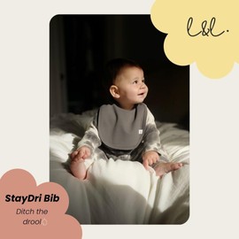 Leya & Lior Instant Absorbent Soft Baby Bibs - Unisex Boys & Girls StayDri Bib Solid Color Set for Drooling and Teething 3 Pack Premium (Tropical)