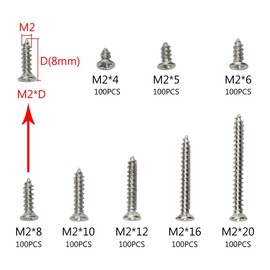 TAORAYO Self Tapping Screws, Wood Screws, Truss Head Tapping Screws, Wood Screw Set, Screw Nails, Truss Head Tapping Screws, Cross Hole Plate, Round Head Screws, Carbon Steel, Furniture Repair, DIY Fixing, Woodworking Screws, Repair Tool, Storage Box Inc