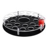 peacoblue 25 Shot Glass Tray Holder with Heavy Base, Clear