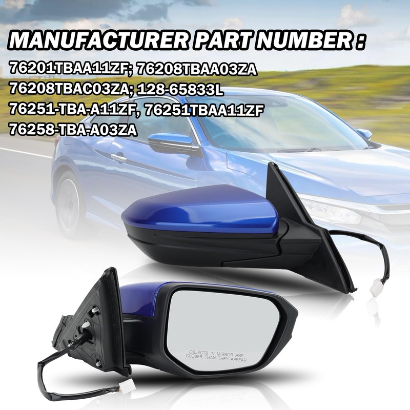 MOFOAP Passenger Side Door Mirror For 2016 2017 2018 2019