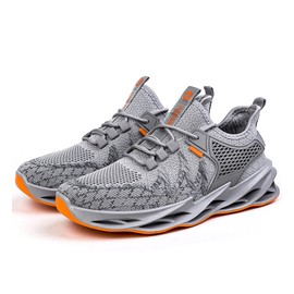 VIOPY Tenis Running para Hombre Casuales Deportivos Zapatos Comodos Respirable para Deportes, Uso Diario (Gris, 26cm)