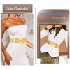 Yalice Women Wide Elastic Waist Belt Gold Stretch Belt for