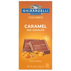 GHIRARDELLI Caramel Milk Chocolate Squares Bar, 4.8 OZ Bar (10 Pack)