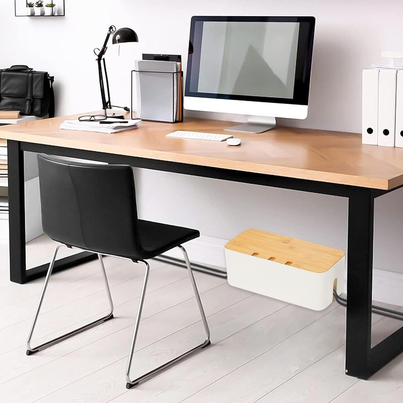 Cable Management Box, Larger Cable Tidy Box Cord Organizer Boxes