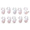 100pcs Cat Shape Paper Clips Colorful Plating Process Increased Slip