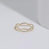 Sterling Silver Infinite Thumb Rings for Women Gold Pleated Stackable