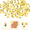Lyreh 210pcs Mini Bees Figures, 3 Styles Miniature Resin Yellow