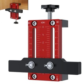Cabinet Door Mounting Jig with Quick Positioner, Adjustable Tool for Framed & Frameless Doors. Precision Cabinet Door Positioner for Fast, Accurate Hinge Installation