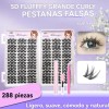 Kit de Pestañas Postizas Segmentadas en Cluster para un Volumen