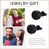 Black Stud Earring 925 Sterling Silver Black Onyx Earrings Punk