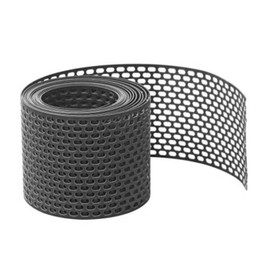 Fassadenprofile Bird Protection Grille 5 m x 180 mm, 1 Roll Black PVC Eaves Grille, Ventilation Band for Optimal Facade and Roof Ventilation