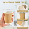 DAILYPACK 500 Pack 8 oz Paper Coffee Cups, Ripple Insulated