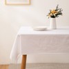 ATsense Tablecloth White Tablecloth Linen Look 100% Washed Cotton Square