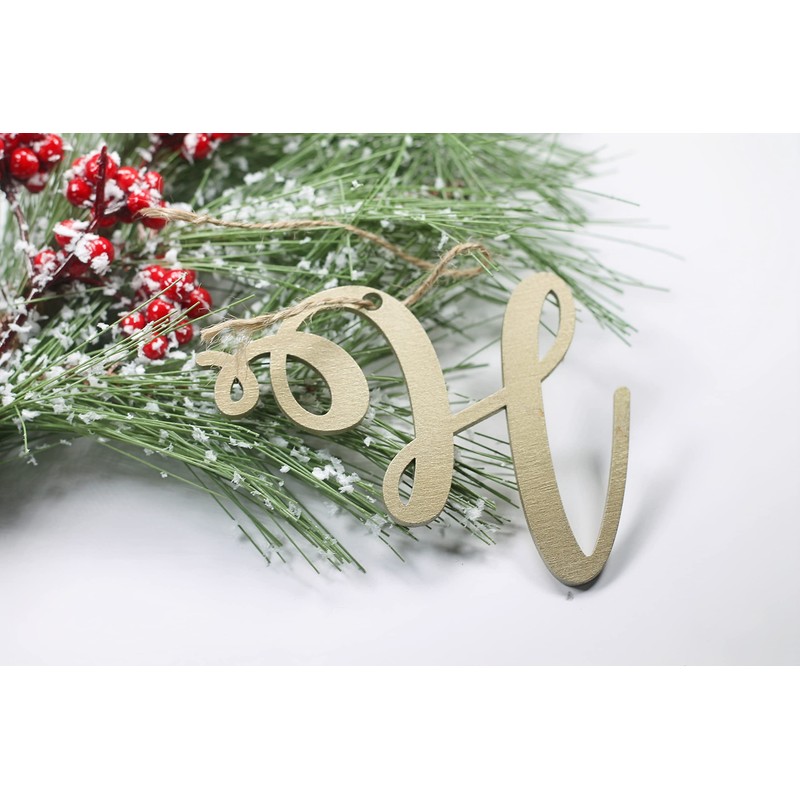 Stocking Letter Tag in Gold (Gold)