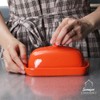 Sweejar Ceramics Butter Dish with Lid, Butter Keeper Container, East/West