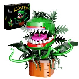 Millionspring Audrey II Piranha Plant Flower Building Kit Toys, Little Shop of Horrors Cannibal with Openable Mouth Collectible Gift for Tv Fan Friend Birthday Christmas (471pcs)