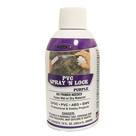 Vapco PVC Spay N' Lock Sealant - Bonds Wet & Dry PVC, CPVC, ABS, SWV, #1 for Contractors (Purple)