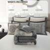 LANCO MODERN LIFESTYLE California King Size Comforter Set, Grey Beige,