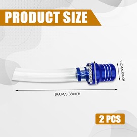 RGOAANC 2PCS Motorcycle Breather Hose Gas Fuel Tank Cap Vent, Gas Tank Vent, CNC One Way Tank Valve Vent Tube with Aluminum Cap, Universal Tube Hose Breather Cap for ATV Quad CRF Pit Dirt Bike
