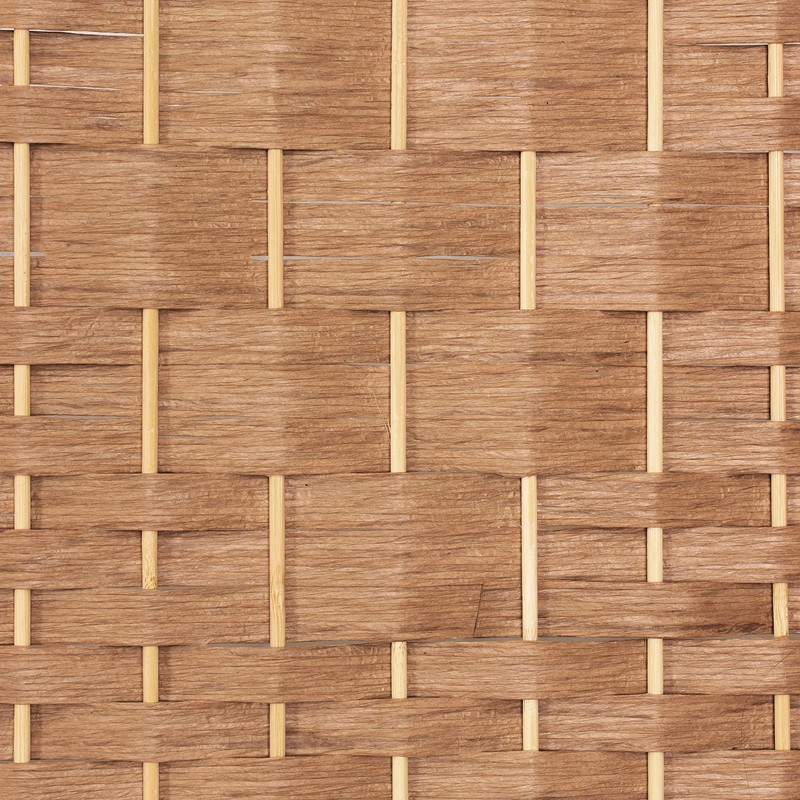 Red Lantern 2 ft. Short Diamond Weave Fiber Folding Screen