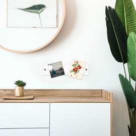 Three by Three Magnetic Strip Bulletin Board Long Wide – 12" x 3" Metal Organizer with Strong Magnets & Wall-Mounting Hardware for Home, Office, or Dorm (3 Pack) Matte White