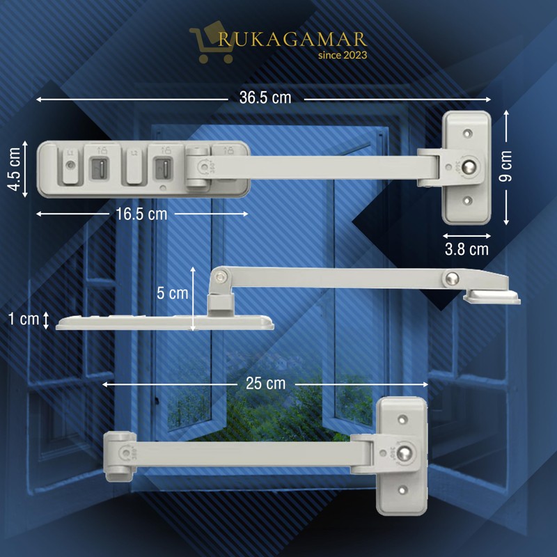 Pack of 2 Safety Locks for All Types of Windows