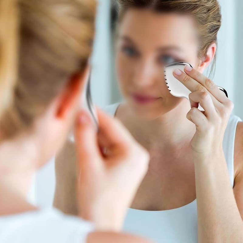 VOANZO Gua Sha Face Tools, Metal Guasha Scrape Massage Tool