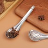 jojofuny 2 Pack Small Slotted Spoons Spherification Spoon Stainless Steel