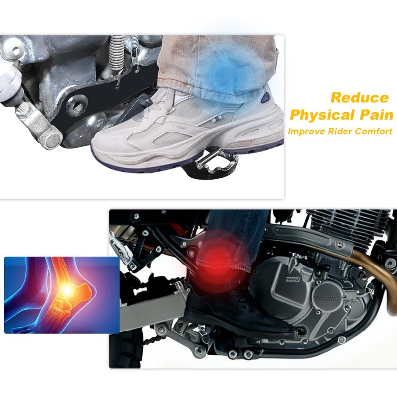 REARACE 2'' Footpeg Lowering Mounts Fit for DR650 1996-2025