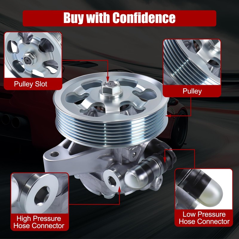 PATEWIN Power Steering Pump Fits for 2003-2007 Honda Accord 2.4