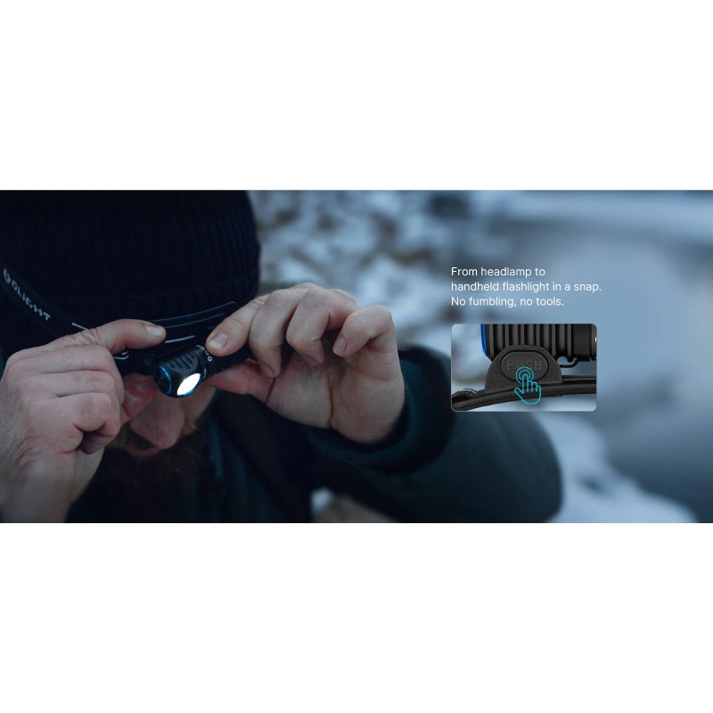 Olight Perun 3 Mini Black CW Headlamp & Flashlight, Red