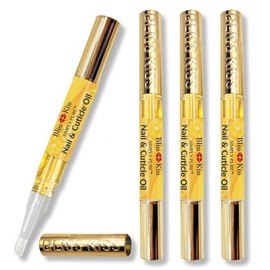 Bliss Kiss | Crisp Fragrance 4 Nail Oil Cuticle Pens w/Vitamin E & Jojoba⏤Nail Strengthener Nail Growth Treatment for Brittle Peeling Breaking Thin Nails
