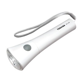 Toshiba KFL-12N (ECO) LED Flashlight, Splashproof Structure (JIS IPX2), Curved Lens Design, Prevents Forgetting to Erase Out, Strap for 2 Single Types, ECO Package