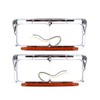 SEPEY Chorme Headlight Bezels with 12" Amber/Amber LED Light Strip