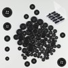 100 Pcs Black Resin Sewing Buttons, 4-Hole Craft Suit Coat