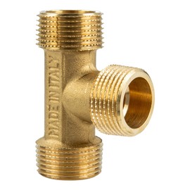 tecuro CW617N T-piece on all sides male thread G 1/2 inch, blank brass