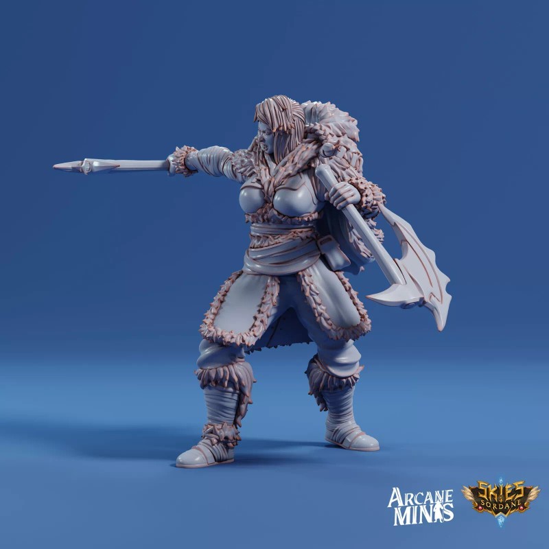 Arcane Minis Female Goliath Ranger 1 Dungeons and Dragons Arcane