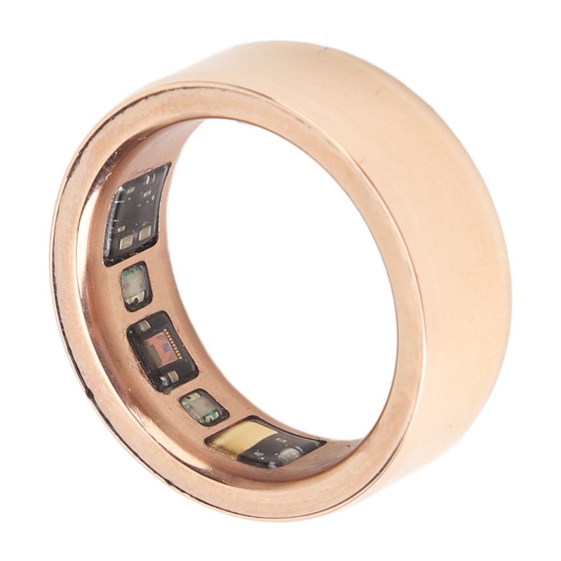 Smart Ring Pink Gold Sleep Monitor Health Tracker Waterproof Aluminum