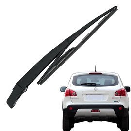 Ruolin Car Rear Windscreen Wiper, Black, Replacement Rear Wiper Arm + Windscreen Wiper Set for Qashqai 2008-2019