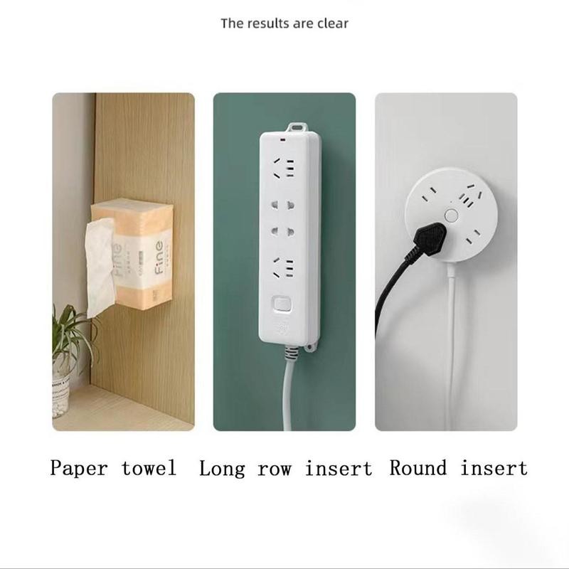 Wall Mounted Power Strip Holder, Punch Free Self Adhesive Power