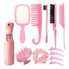 Kit 12 Piezas Peines Cepillos Atomizador Y Pinzas Cabello