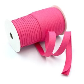 Craft Cult 12mm Plain Double Fold Bias Binding Tape - 25 Metre Roll (114 - Cerise Pink)
