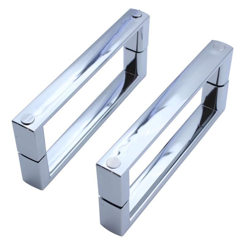 KEABATH 2pairs Shower Door Handle Chrome Shower Glass Door Handle