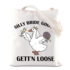 TSOTMO Bride Goose Merch Goose Lover Bride To Be Handbag Wedding Gift, Bride Goose, M