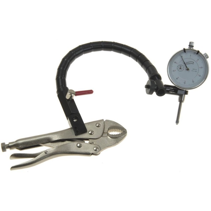 iGaging Dial Indicator 1"/0.001" Flexible Arm Clamp Locking Vise w/Case