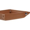 DRW Vassoio svuotatascarpe ecopelle marrone cammello 18 x 18 x