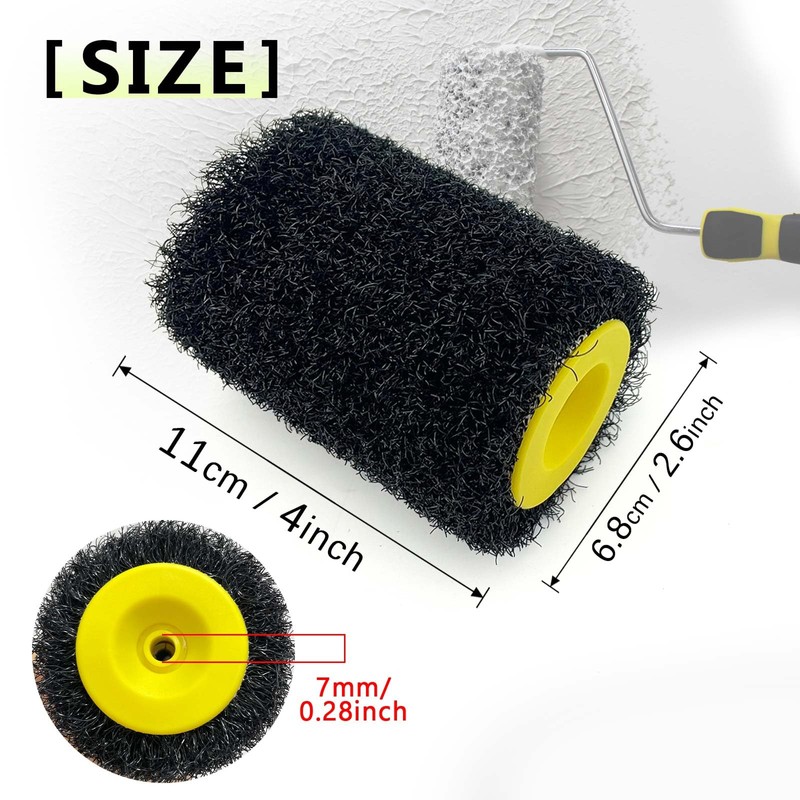 XWADJCD 4 Inch Drywall Compound Roller Cover 4 Pcs Drywall